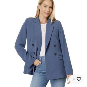 Madewell Rosedale Blazer Crepe Nighttime Blue Double Breasted 2023 Size 8